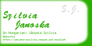szilvia janoska business card